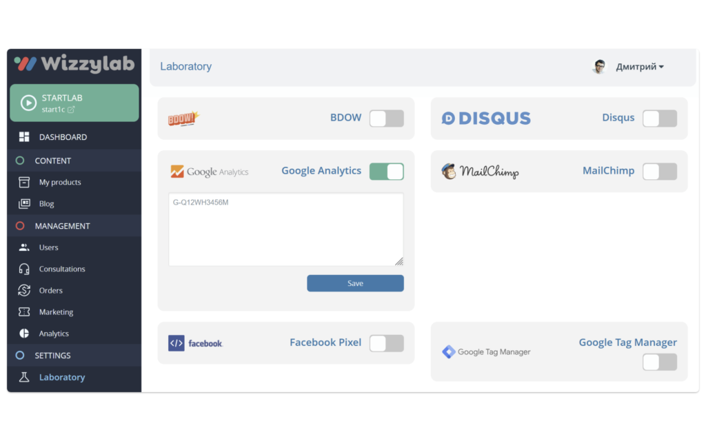 Laboratory wizzylab GA rounded